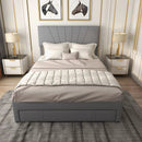 Full/Queen Size Upholstered Bed Frame with Drawer and Adjustable Headboard by LJGDeals