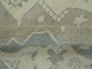 Quick Ship 10x14 Hand Knotted Medallion Beige and Charcoal Wool Area Rug by The Rug Decor