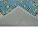 Quick Ship 2.6x6 Modern Oushak Blue And Ivory Hand Tufted Wool Rug by The Rug Decor