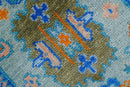 Quick Ship 2.6x8 Traditional Silver And Blue Hand Knotted Wool Rug by The Rug Decor