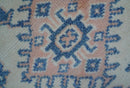 Quick Ship 2x3 Traditional Style Ivory And Blue Hand Knotted Wool Rug by The Rug Decor