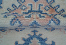 Quick Ship 2x3 Traditional Style Ivory And Blue Hand Knotted Wool Rug by The Rug Decor