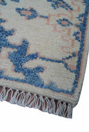 Quick Ship 2x3 Traditional Style Ivory And Blue Hand Knotted Wool Rug by The Rug Decor