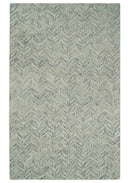 Quick Ship 5x8 Hand Tufted Modern Style Beige And Gray Wool Rug by The Rug Decor