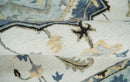 Quick Ship 5x8 Ivory And Blue Medallion Design Hand Tufted Wool Rug by The Rug Decor