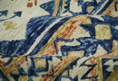 Quick Ship 6x9 Hand Tufted Southwestern Blue And Beige Wool Rug by The Rug Decor