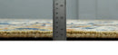 Quick Ship 6x9 Hand Tufted Southwestern Blue And Beige Wool Rug by The Rug Decor