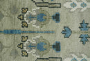 Quick Ship 6x9 Tree of life Beige And Blue Wool Rug