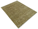 Quick Ship 8x10 Hand Knotted Brown Contemporary Animal Pattern Wool Rug
