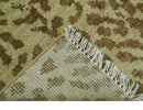 Quick Ship 8x10 Hand Knotted Brown Contemporary Animal Pattern Wool Rug
