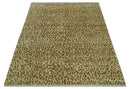 Quick Ship 8x10 Hand Knotted Brown Contemporary Animal Pattern Wool Rug