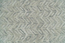 Quick Ship 8x10 Hand Tufted Modern Style Beige And Gray Wool Rug by The Rug Decor