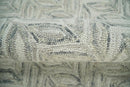 Quick Ship 8x10 Hand Tufted Modern Style Beige And Gray Wool Rug by The Rug Decor