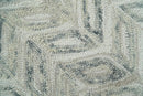 Quick Ship 8x10 Hand Tufted Modern Style Beige And Gray Wool Rug by The Rug Decor