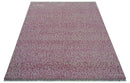 Quick Ship 8x10 Pink Contemporary Animal Pattern Hand Knotted Wool Rug
