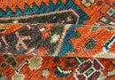 Quick Ship 8x8 Round Rust and Brown Traditional Oriental Hand Knotted Area Rug by The Rug Decor