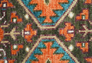 Quick Ship 8x8 Round Rust and Brown Traditional Oriental Hand Knotted Area Rug by The Rug Decor