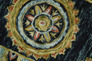 Quick Ship Gold And Black Traditional Design Hand Tufted 3x5 Wool Rug by The Rug Decor