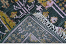 Quick Ship Hand Knotted 2x3 Tree of life Green And Mustard Wool Rug by The Rug Decor