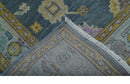 Quick Ship Hand Knotted 4x6 Charcoal And Brown Wool Rug