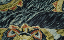 Quick Ship Hand Tufted 5x8 Gold And Black Traditional Design Wool Rug by The Rug Decor