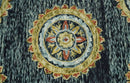 Quick Ship Hand Tufted 5x8 Gold And Black Traditional Design Wool Rug by The Rug Decor