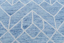Quick Ship Modern Contemporary Blue And White Hand Tufted 5x8 Wool Rug by The Rug Decor