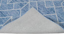 Quick Ship Modern Contemporary Blue And White Hand Tufted 5x8 Wool Rug by The Rug Decor