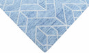 Quick Ship Modern Contemporary Blue And White Hand Tufted 5x8 Wool Rug by The Rug Decor
