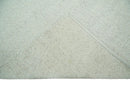 Quick Ship Modern Solid Design White Hand Loom 8x10 Wool Rug by The Rug Decor