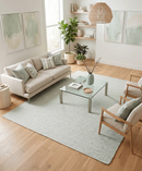 Quick Ship Modern Solid Design White Hand Loom 8x10 Wool Rug by The Rug Decor