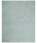 Quick Ship Teal And Ivory Modern Contemporary Hand Tufted 5x8 Wool Rug by The Rug Decor