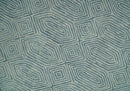 Quick Ship Teal And Ivory Modern Contemporary Hand Tufted 5x8 Wool Rug by The Rug Decor