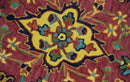 Quick Ship Traditional Design Red And Blue Hand Tufted 5x8 Wool Rug by The Rug Decor