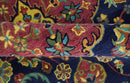 Quick Ship Traditional Design Red And Blue Hand Tufted 5x8 Wool Rug by The Rug Decor