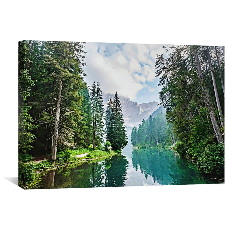 Quiet Mountain Lake Canvas