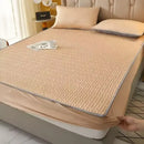 GobekUsa Cooling Latex Fitted Sheet Set: Soft 3-Layer Mattress Protector for Hot Sleepers