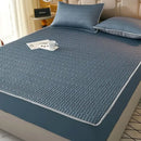 GobekUsa Cooling Latex Fitted Sheet Set: Soft 3-Layer Mattress Protector for Hot Sleepers