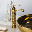 GobekUsa Golden Plated Bathroom Basin Faucet High Short Style Single Handle Sink Mixer Tap