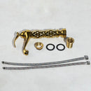 GobekUsa Golden Plated Bathroom Basin Faucet High Short Style Single Handle Sink Mixer Tap