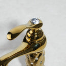 GobekUsa Golden Plated Bathroom Basin Faucet High Short Style Single Handle Sink Mixer Tap