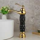 GobekUsa Golden Plated Bathroom Basin Faucet High Short Style Single Handle Sink Mixer Tap