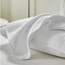 Quilted gray decorbites cotton pillowcase bedroom grid pattern cover by Decorbites