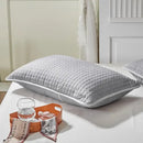 Quilted gray decorbites cotton pillowcase bedroom grid pattern cover by Decorbites