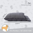 Quilted gray soft cat cave bed bedroom washable pet hideaway by Decorbites