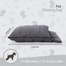 Quilted gray soft cat cave bed bedroom washable pet hideaway by Decorbites