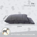Quilted gray soft cat cave bed bedroom washable pet hideaway by Decorbites