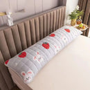 Quilted gray strawberry & bunny bedroom colorful decorative pillowcase by Decorbites