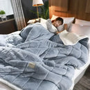 GobekUsa Cozy 3-Layer Coral Fleece Blanket for Winter Bedding