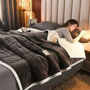 GobekUsa Cozy 3-Layer Coral Fleece Blanket for Winter Bedding